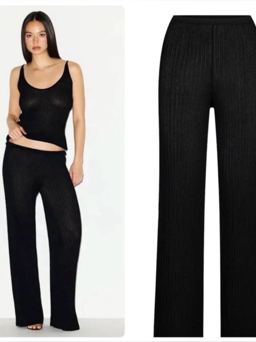 SKIMS Sheer Knit Pant & Tank Set Onyx
Lounge Set NWT Size Medium